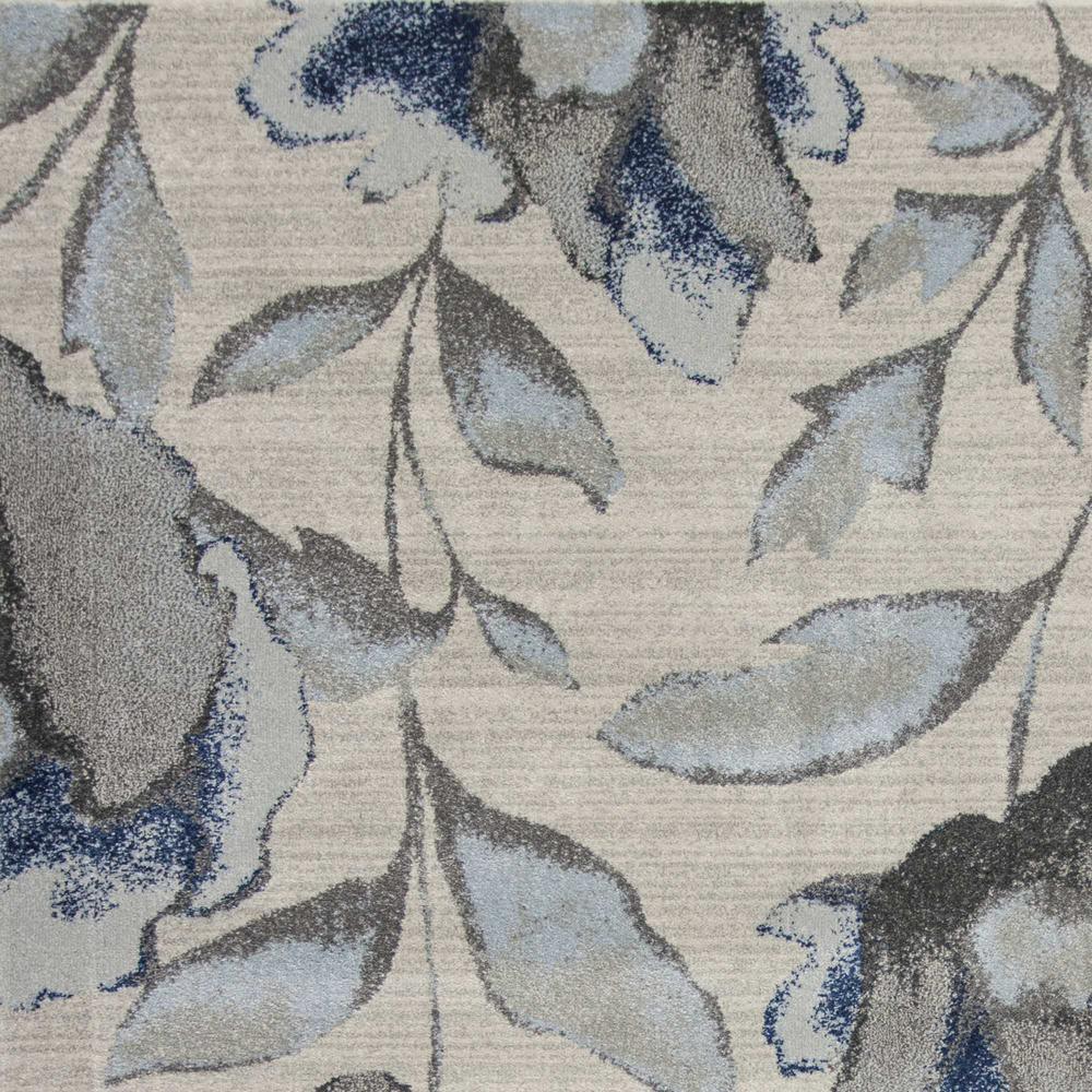5' x 8' Grey or Blue Floral Indoor Area Rug - 352519. Picture 3