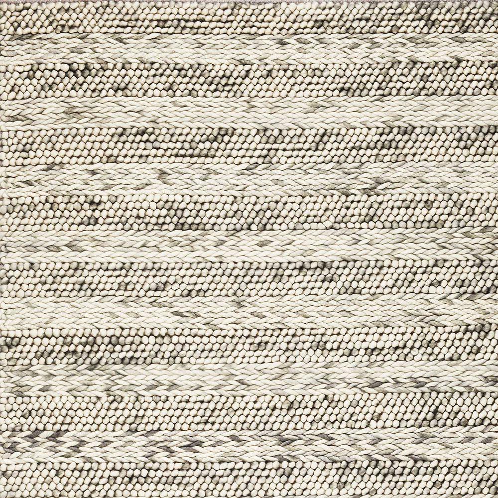 3' x 5' Grey Braided Wool Indoor Area Rug - 352533. Picture 3