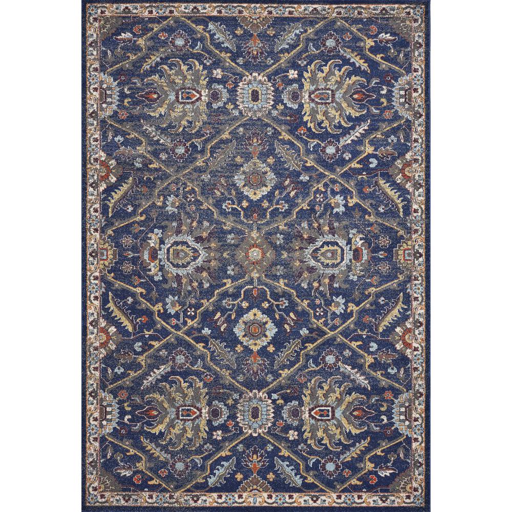 5'x8' Royal Blue Machine Woven Traditional Indoor Area Rug - 352583. Picture 1