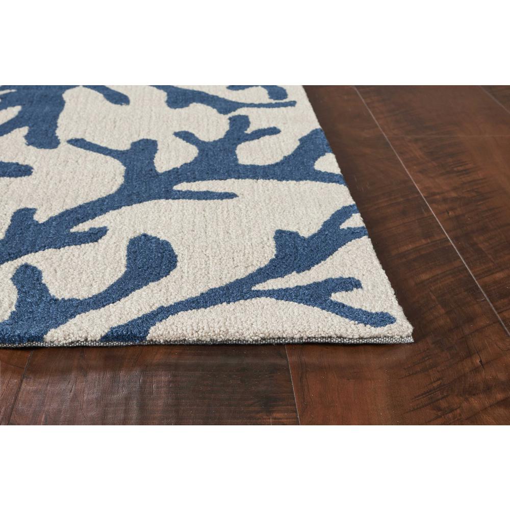 5' x 7' Ivory or Blue Coral Indoor Area Rug - 352612. Picture 5