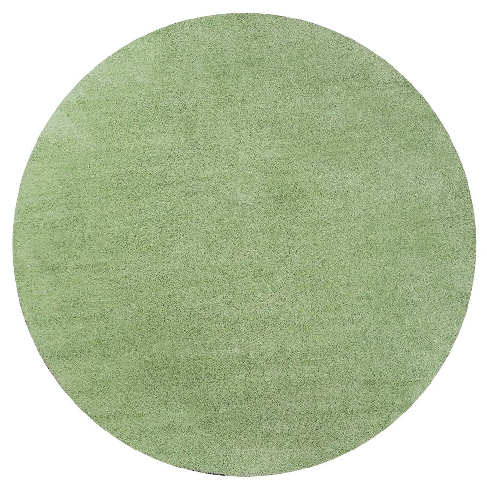 6' Round Spearmint Green Plain Indoor Area Rug - 352617. Picture 1