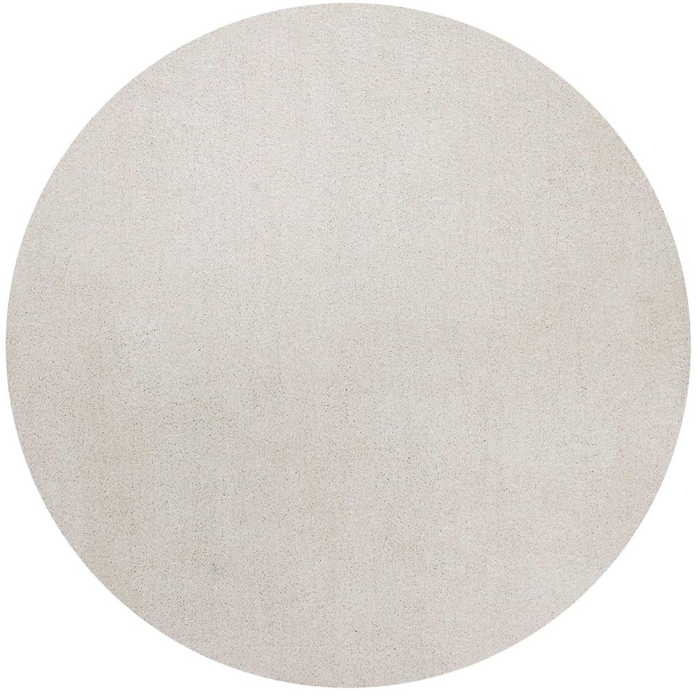 6' Ivory Round Indoor Shag Rug - 352628. The main picture.
