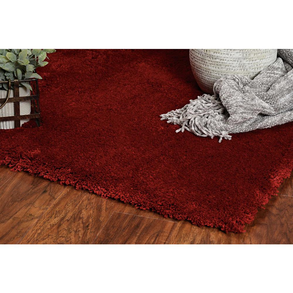 5'x7' Red Indoor Shag Rug - 352655. Picture 2