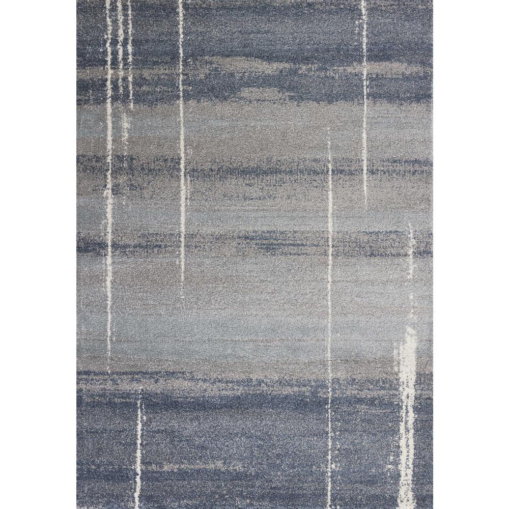 5'x8' Blue Grey Machine Woven Abstract Indoor Area Rug - 352693. Picture 2