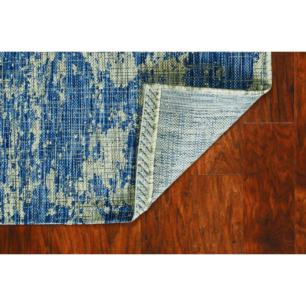 8' x 11' Grey or  Denim Abstract Brushstrokes UV Treated Indoor Area Rug - 352729. Picture 2
