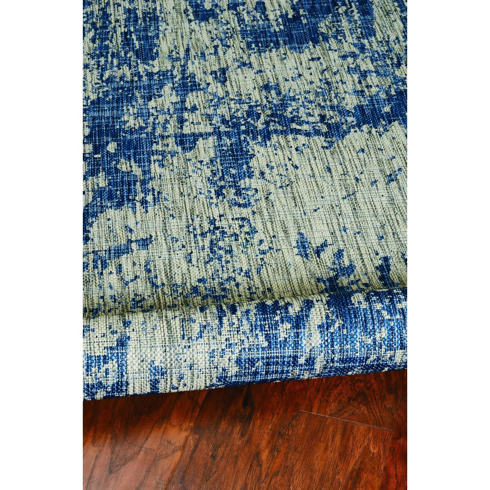 8' x 11' Grey or  Denim Abstract Brushstrokes UV Treated Indoor Area Rug - 352729. Picture 3
