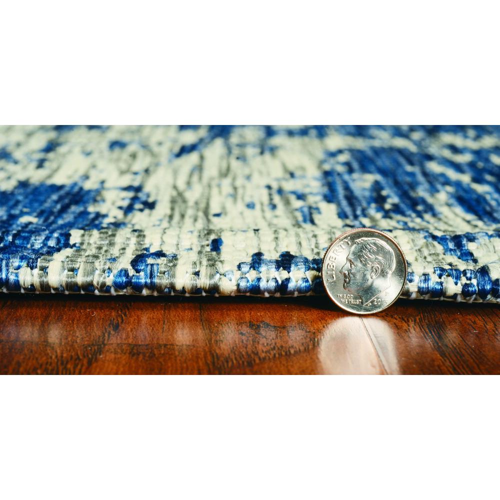8' x 11' Grey or  Denim Abstract Brushstrokes UV Treated Indoor Area Rug - 352729. Picture 4