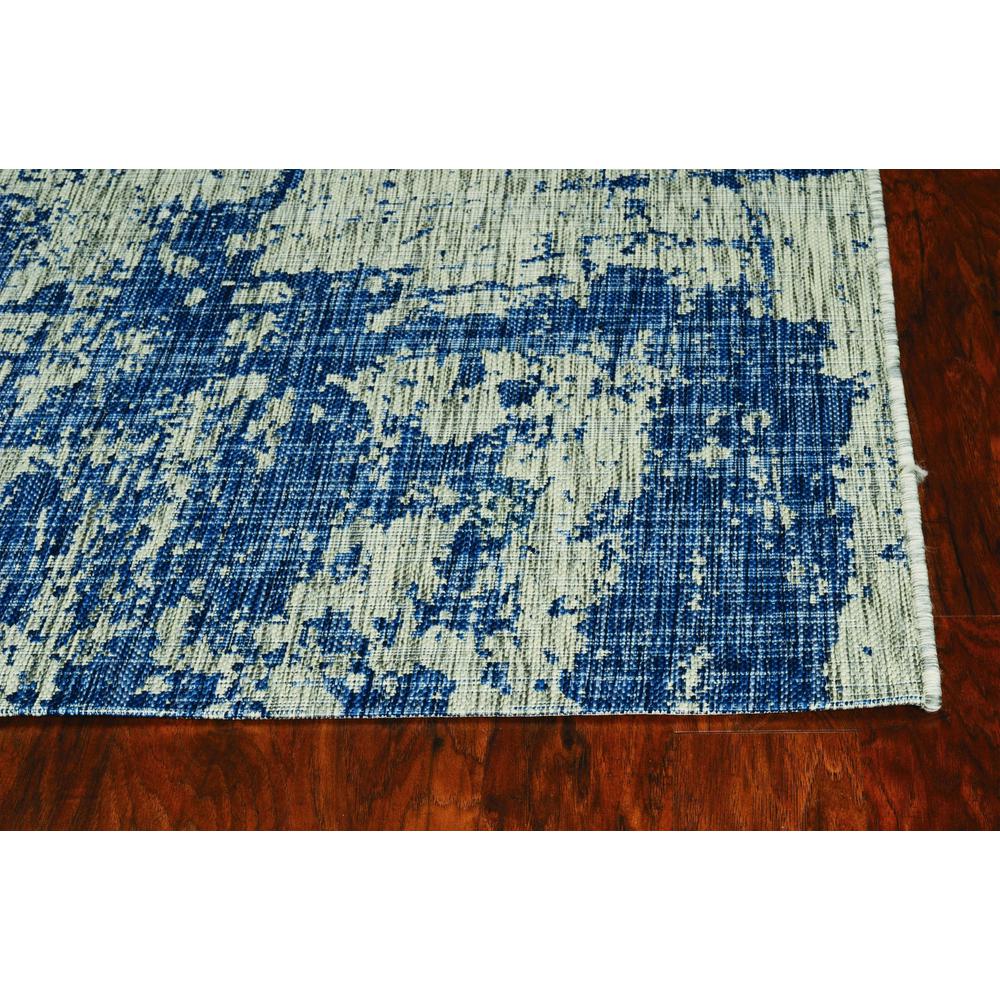 8' x 11' Grey or  Denim Abstract Brushstrokes UV Treated Indoor Area Rug - 352729. Picture 5