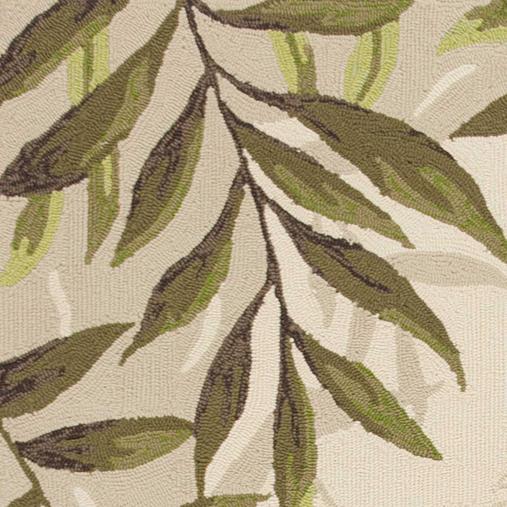 5' x 7' Sand Leaves UV Treated Indoor Outdoor Area Rug - 352777. Picture 2