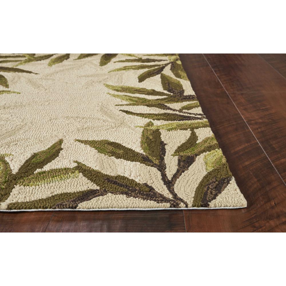 5' x 7' Sand Leaves UV Treated Indoor Outdoor Area Rug - 352777. Picture 4