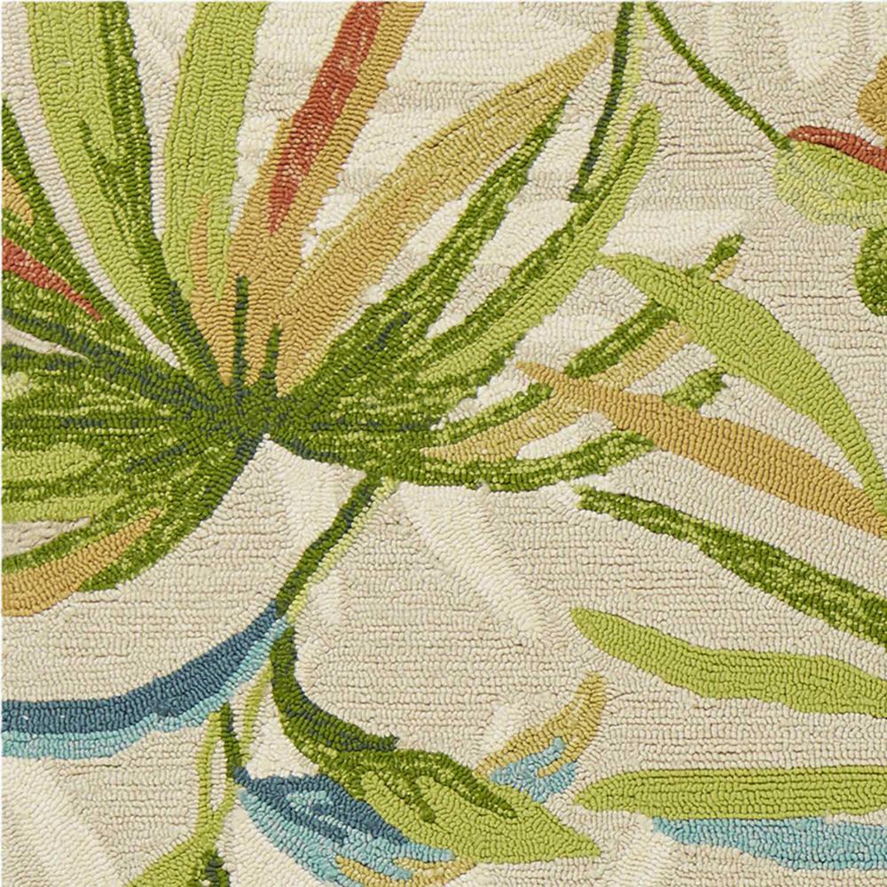 5'x8' Sand Ivory Hand Woven UV Treated Palm Tropical Indoor Outdoor Area Rug - 352783. Picture 3