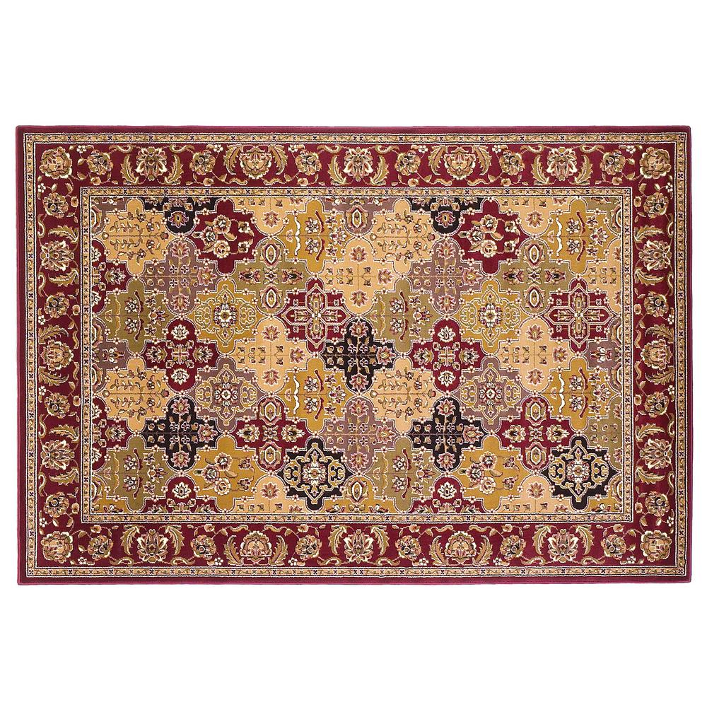 Red Machine Woven Traditional Quatrefoil Octagon Indoor Area Rug - 352869. Picture 2