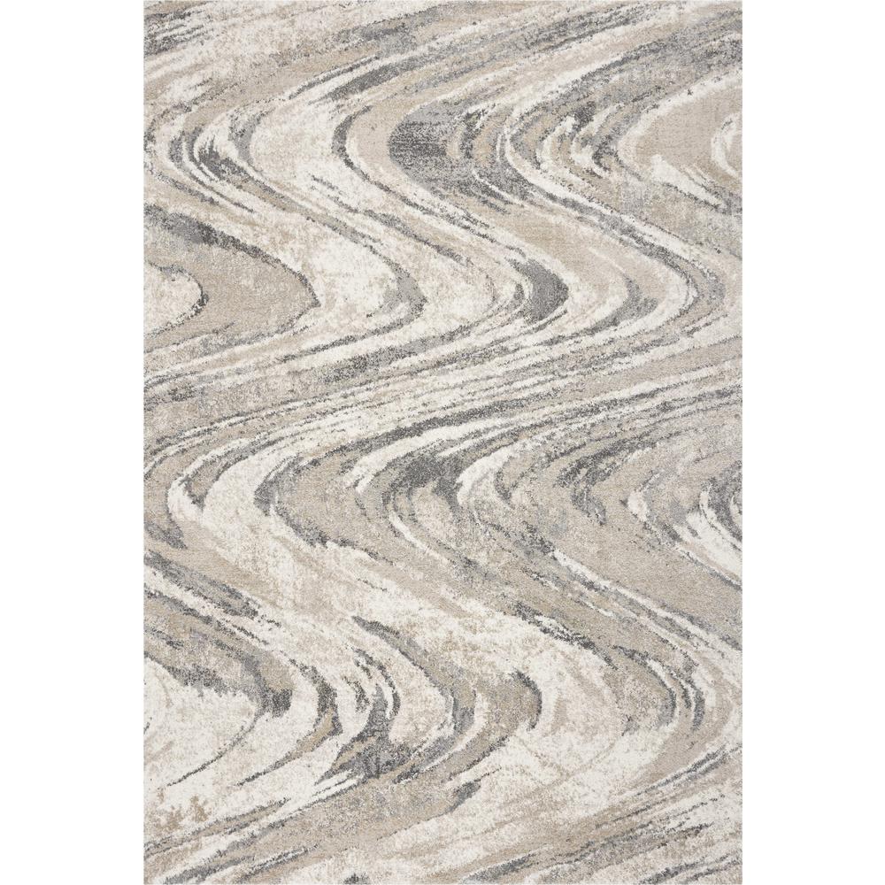 5' x 8' Natural Abstract Wave Brushstrokes Indoor Area Rug - 352934. Picture 1