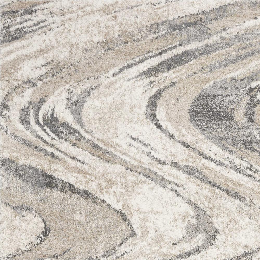 5' x 8' Natural Abstract Wave Brushstrokes Indoor Area Rug - 352934. Picture 3