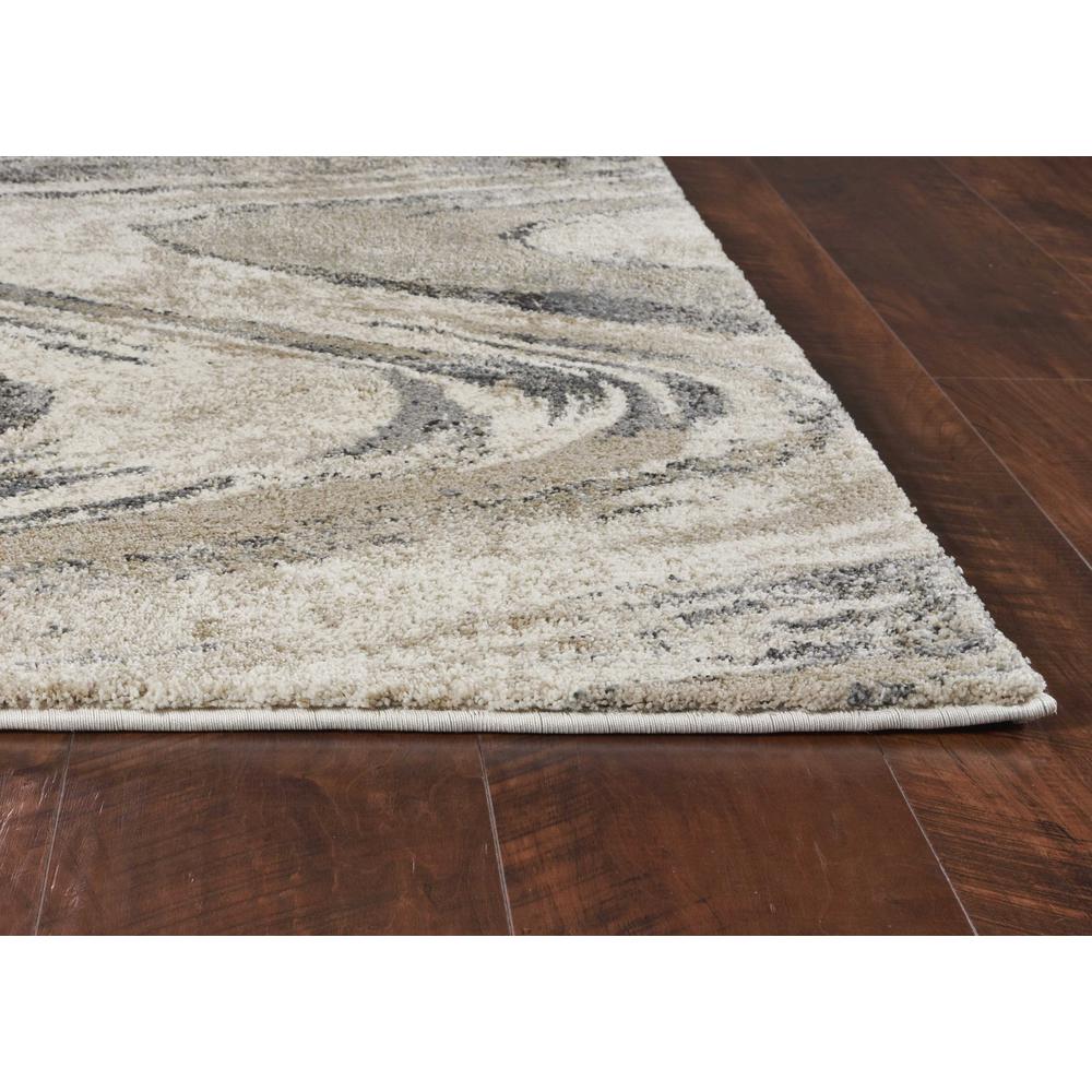 5' x 8' Natural Abstract Wave Brushstrokes Indoor Area Rug - 352934. Picture 4