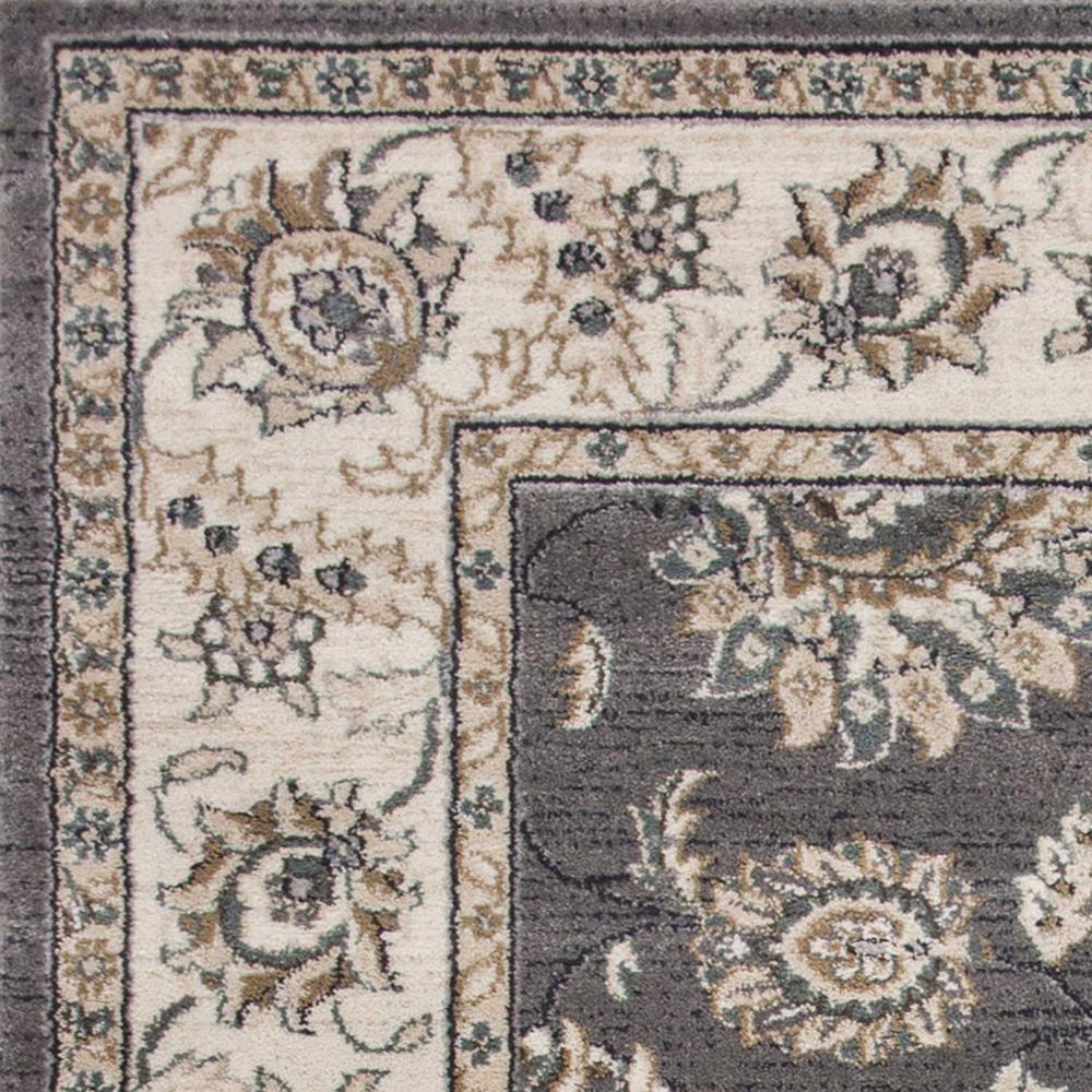 8'x10' Grey Ivory Floral Indoor Area Rug - 352968. Picture 3