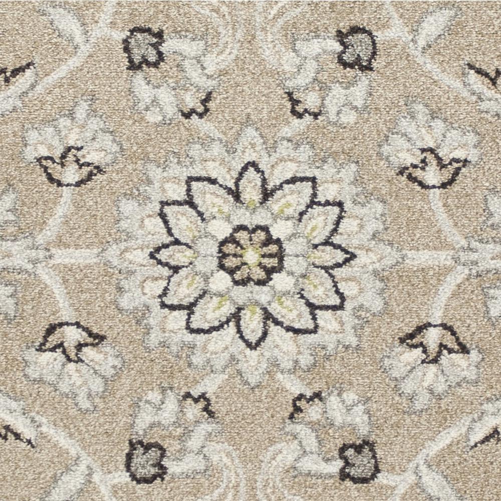 7' x 11' Beige or Grey Floral Vines UV Treated Indoor Area Rug - 352976. Picture 2
