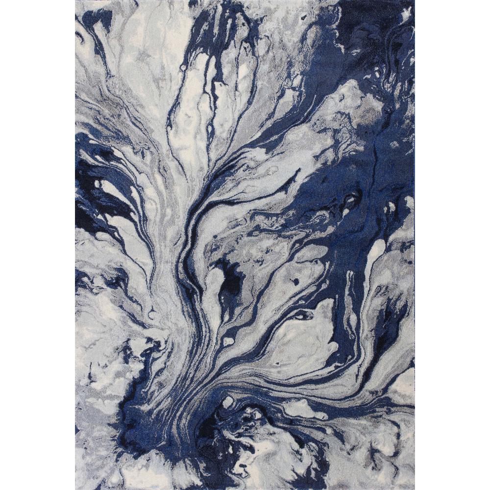 7'x10' Blue Machine Woven Abstract Watercolor Indoor Area Rug - 353057. Picture 1