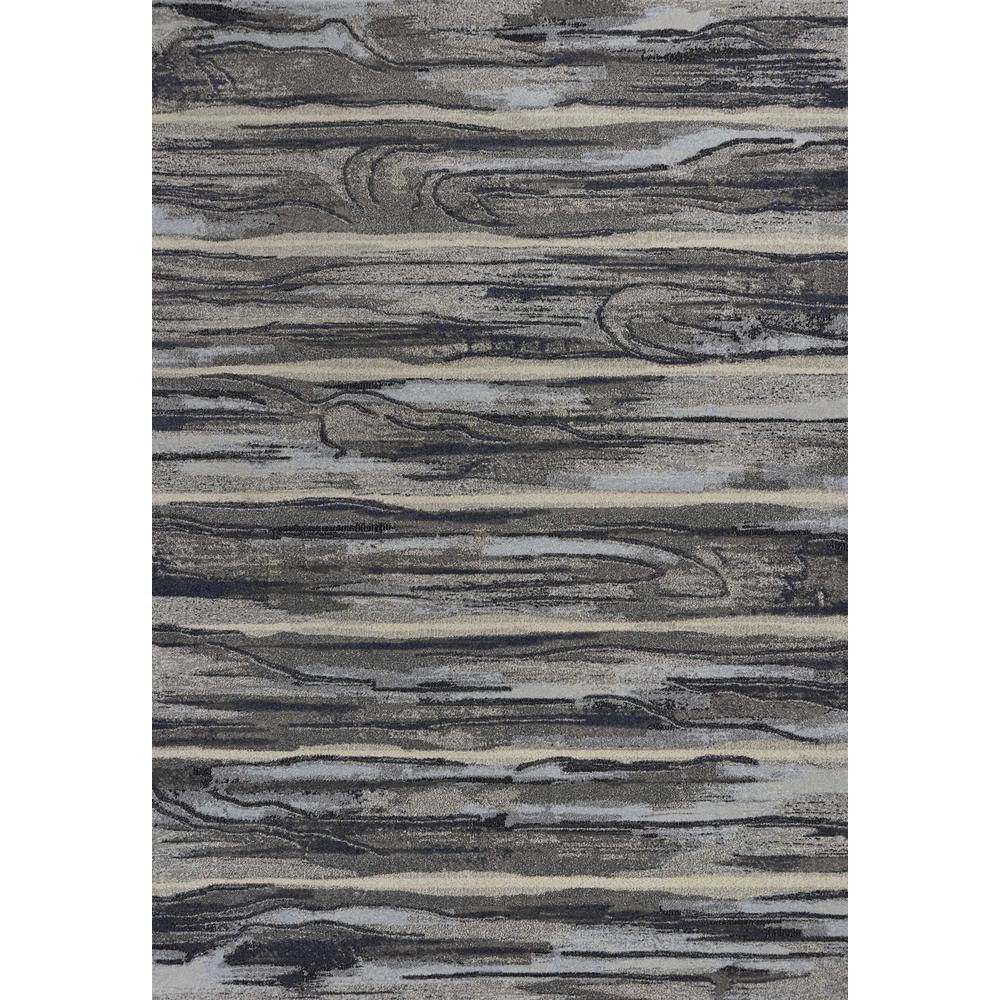 6' x 9' Grey Abstract Wood Design Indoor Area Rug - 353064. Picture 1