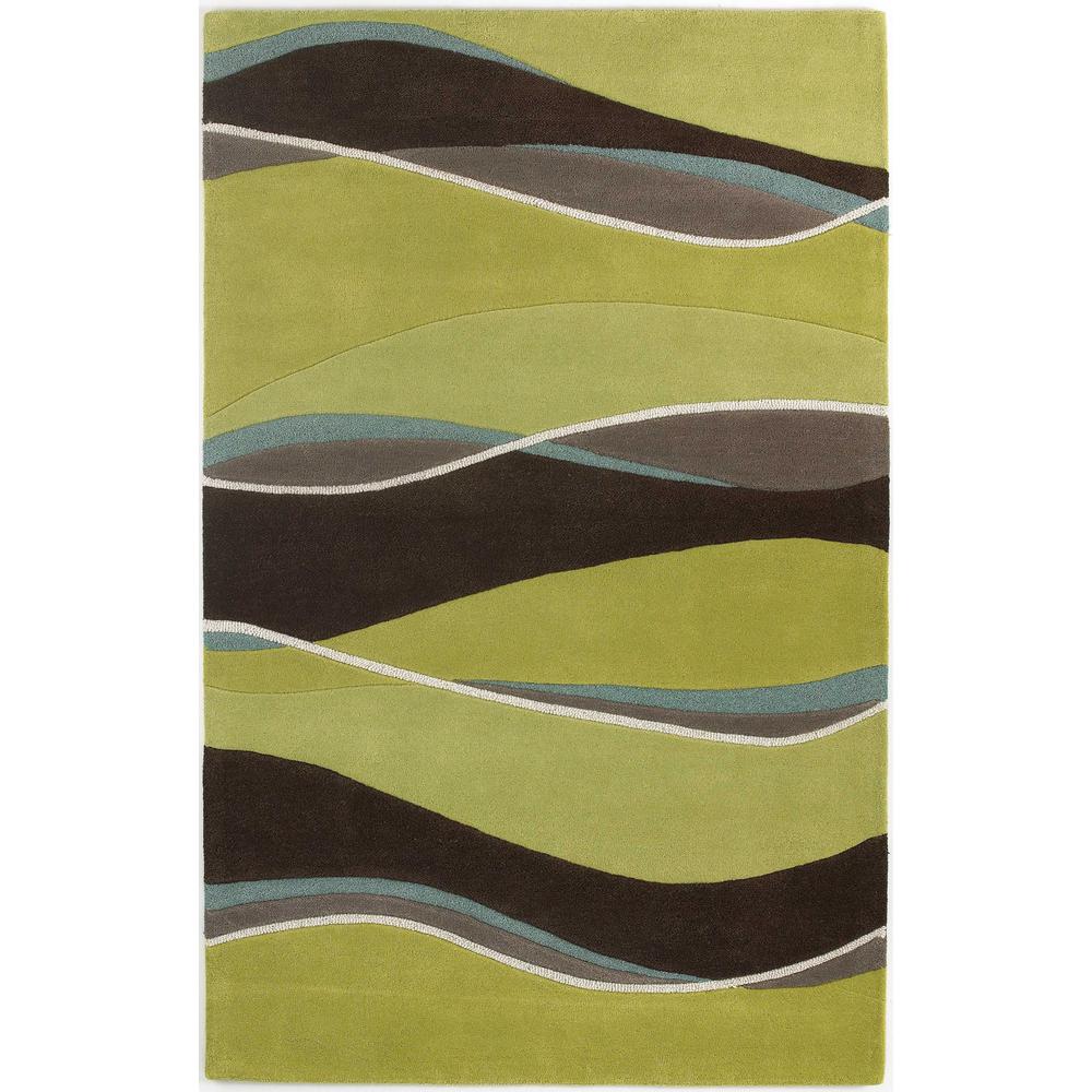 5' x 8'  Wool Lime or  Mocha Area Rug - 353108. Picture 1