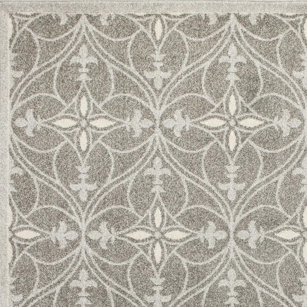 2'x4' Grey Machine Woven UV Treated Ogee Indoor Outdoor Accent Rug - 353148. Picture 3