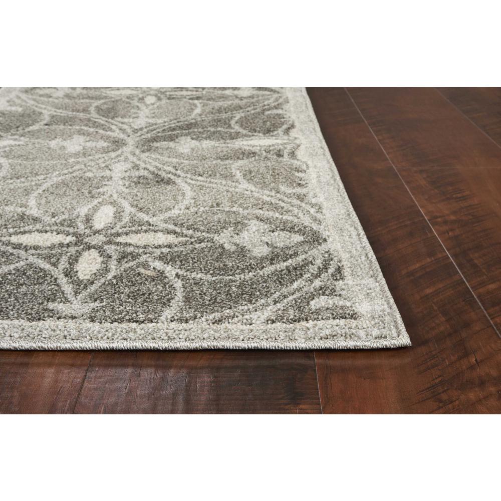 2'x4' Grey Machine Woven UV Treated Ogee Indoor Outdoor Accent Rug - 353148. Picture 4