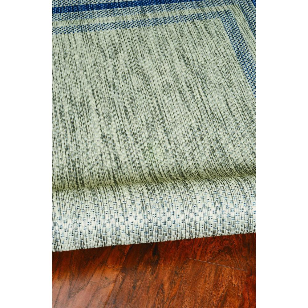 3'x4' Grey Denim Machine Woven UV Treated Bordered Indoor Outdoor Accent Rug - 353154. Picture 3