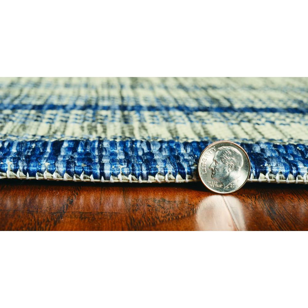 3'x4' Grey Denim Machine Woven UV Treated Bordered Indoor Outdoor Accent Rug - 353154. Picture 4