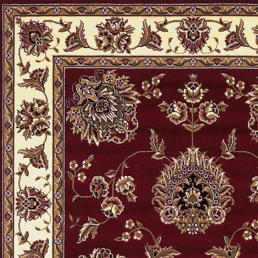 2'x3' Red Ivory Machine Woven Floral Traditional Indoor Accent Rug - 353163. Picture 3