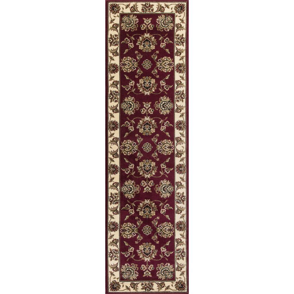 2'x3' Red Ivory Machine Woven Floral Traditional Indoor Accent Rug - 353163. Picture 5