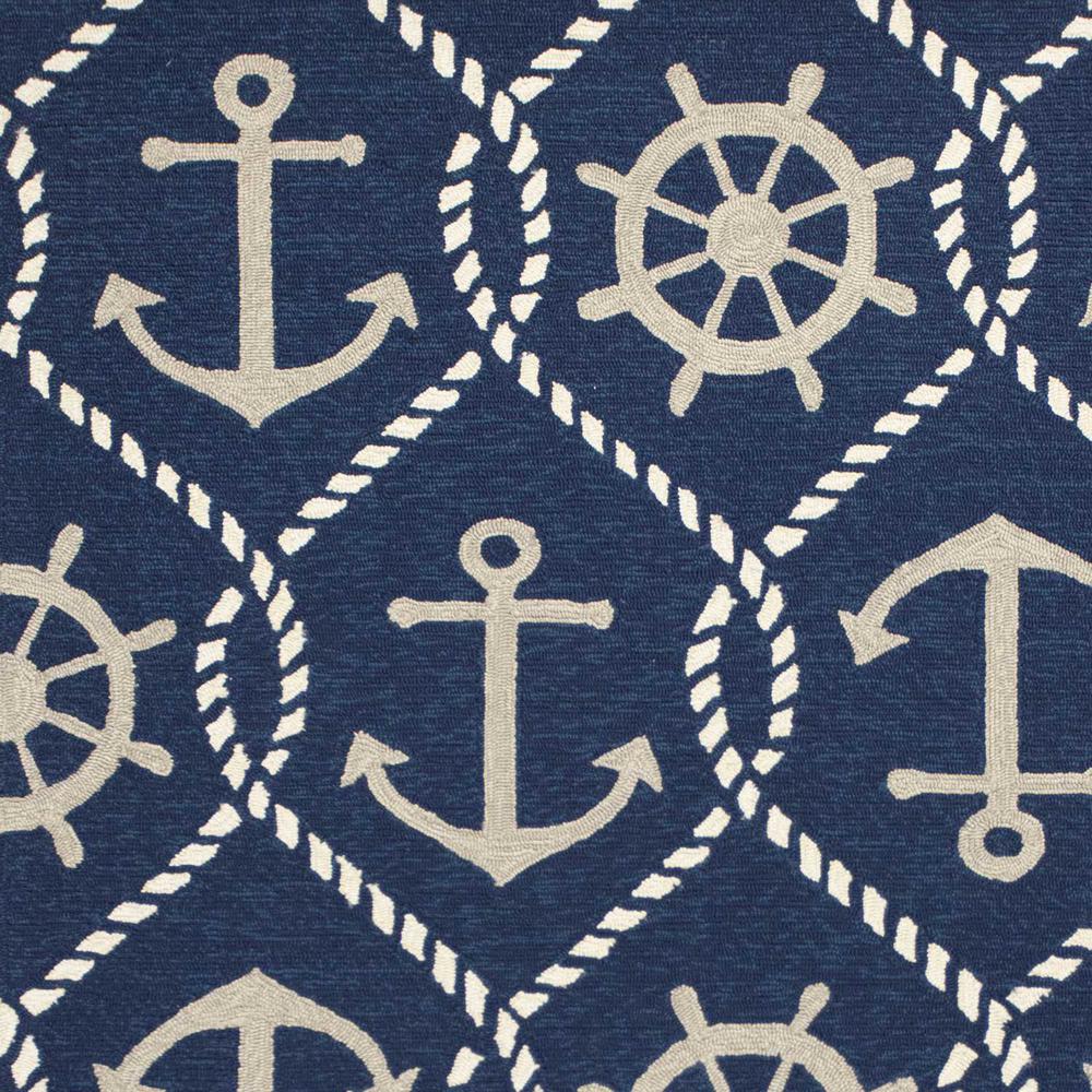 2' x 3' UV treated Polypropylene Navy Accent Rug - 353302. Picture 3
