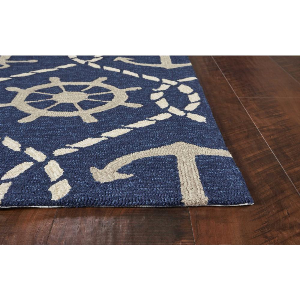 2' x 3' UV treated Polypropylene Navy Accent Rug - 353302. Picture 4