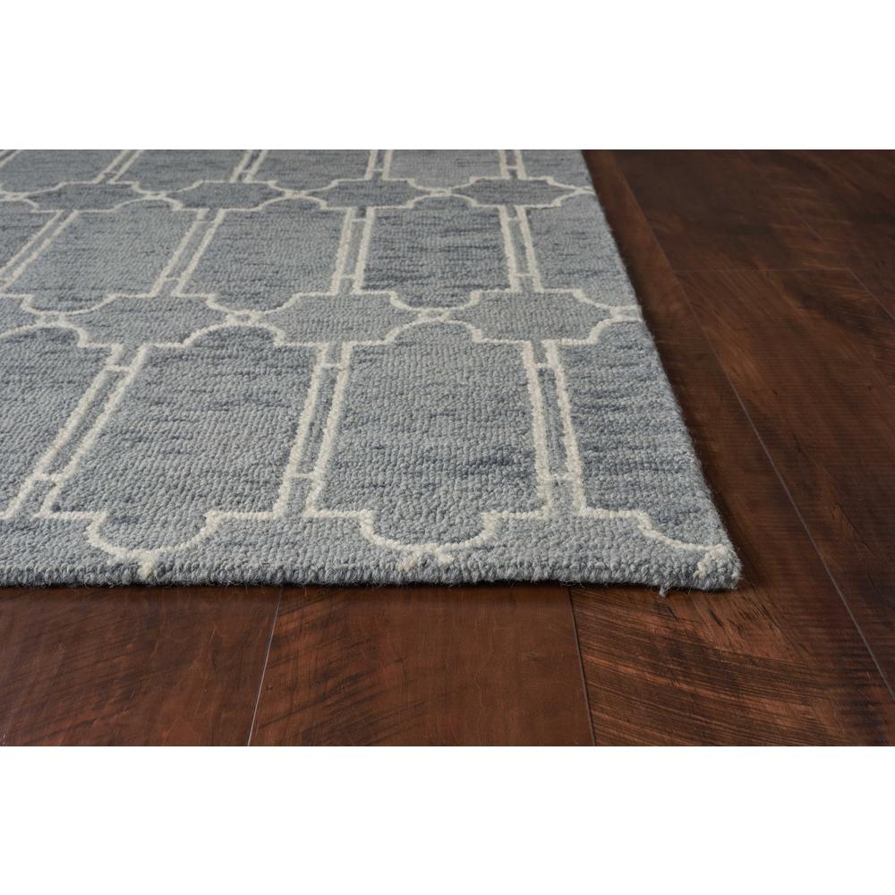 2'x4' Slate Blue Hand Tufted Geometric Indoor Accent Rug - 353372. Picture 4
