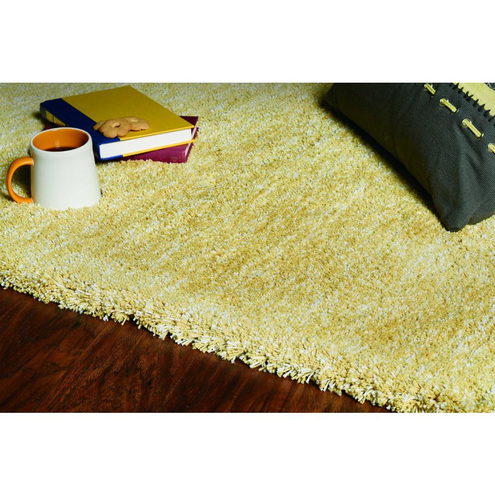2' x 4' Polyester Yellow Heather Area Rug - 353415. Picture 2