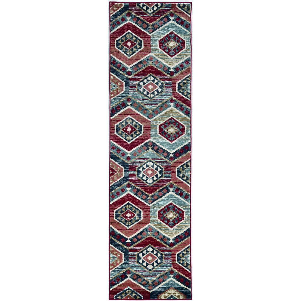 2' x 7' Red Polypropylene Runner Rug - 353436. Picture 1