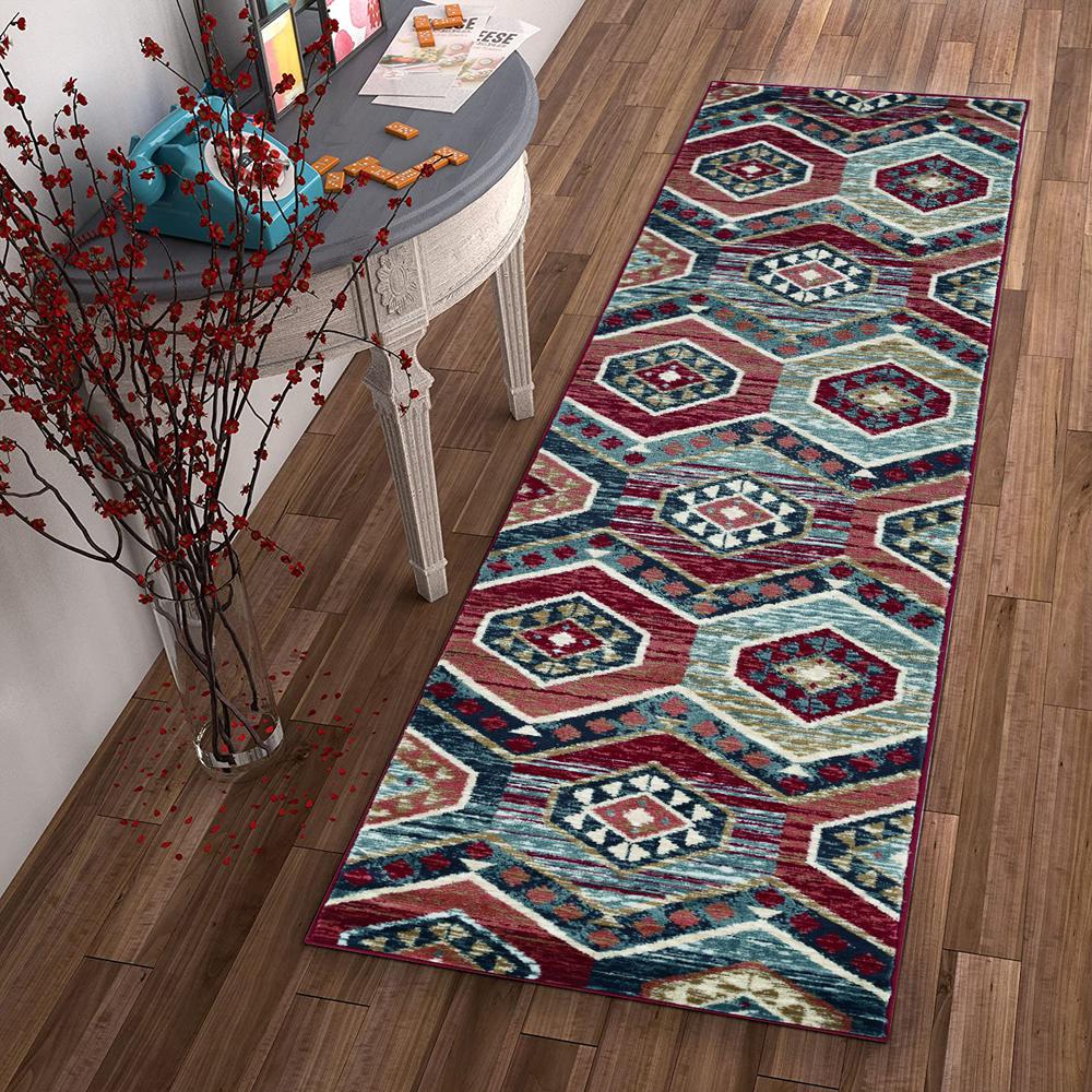 2' x 7' Red Polypropylene Runner Rug - 353436. Picture 4