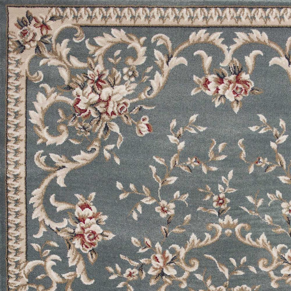3'x5' Slate Blue Floral Indoor Area Rug - 353448. Picture 3