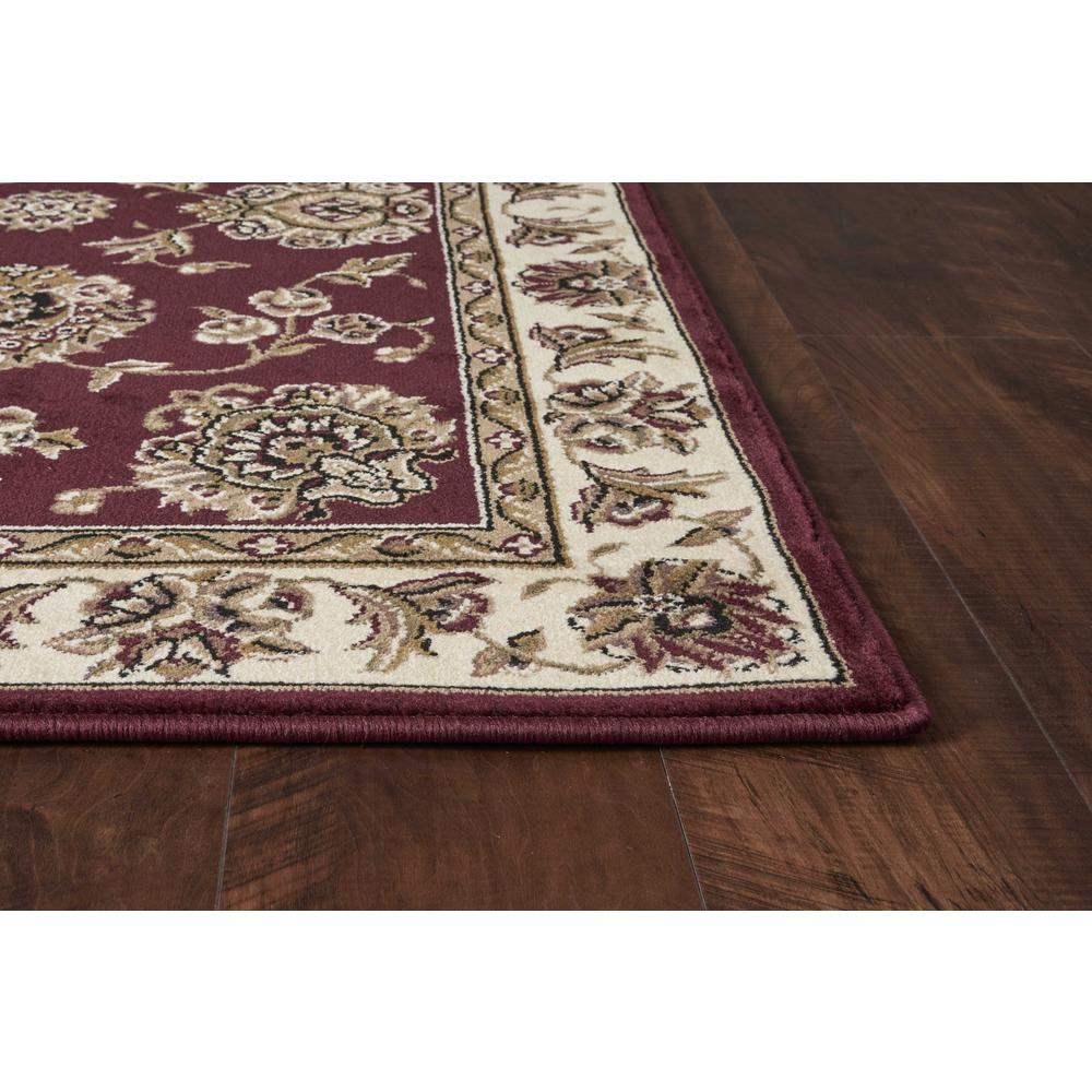 2' x 8' Red or Ivory Floral Bordered Runner Rug - 353569. Picture 4