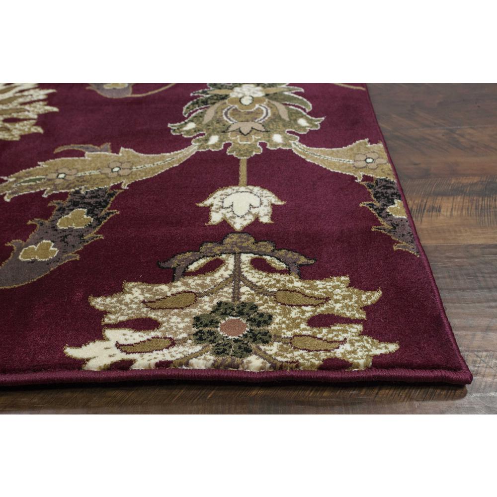 3'x5' Red Machine Woven Floral Traditional Indoor Accent Rug - 353586. Picture 4
