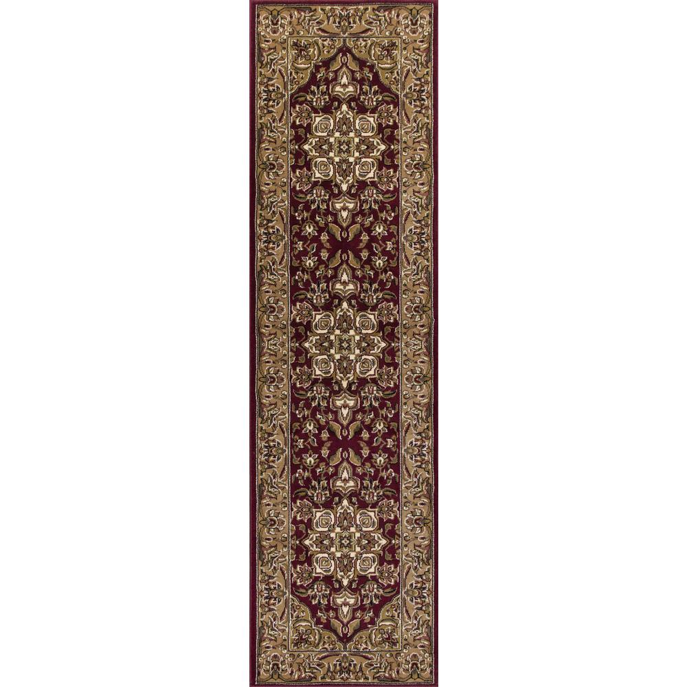 2' x 8' Red or Beige Medallion Runner Rug - 353607. Picture 2