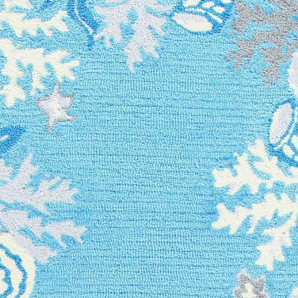 2' x 7' Sea Blue Costal Runner Rug - 353710. Picture 3