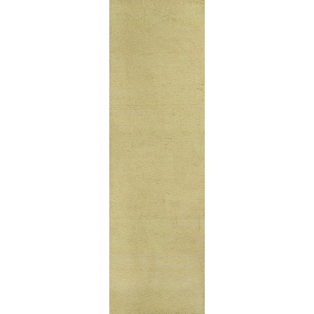 2' x 7' Canary Yellow Plain Runner Rug - 353903. Picture 1