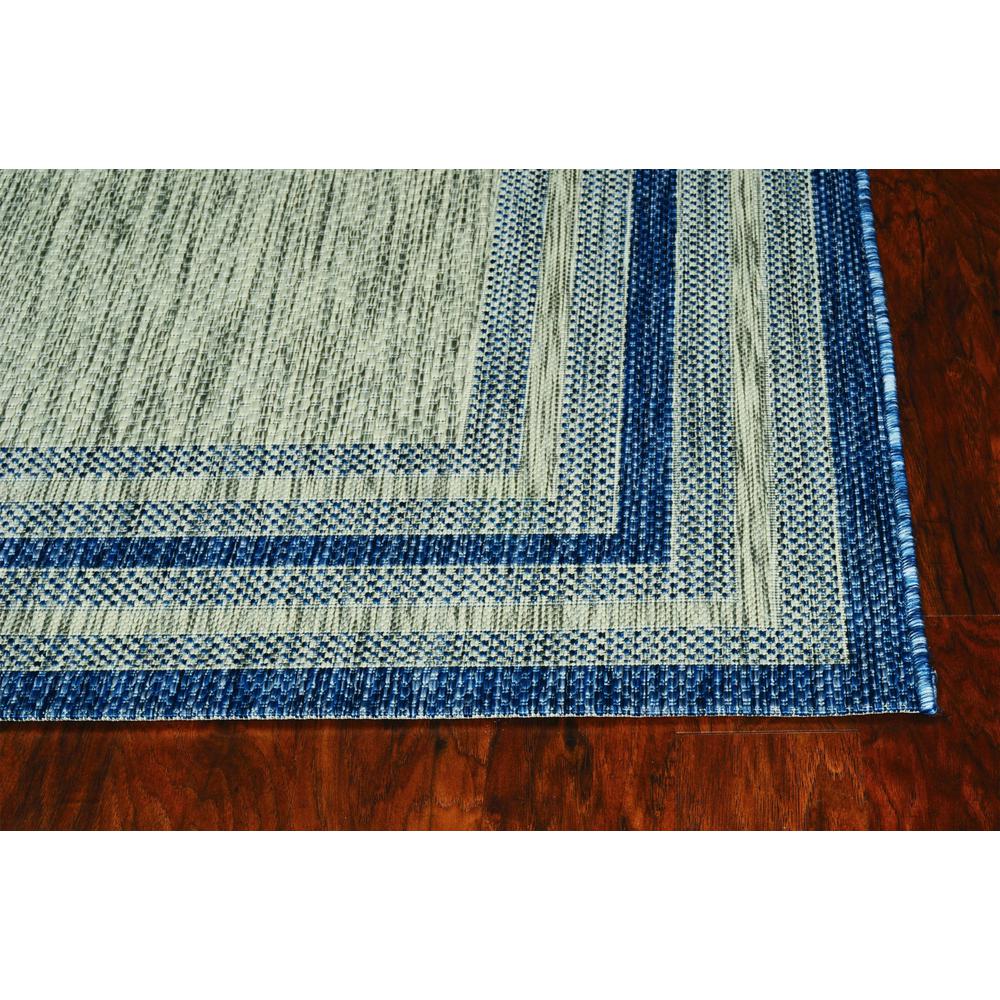 5' x 8'  Grey or  Denim Bordered UV Treated Area Rug - 353954. Picture 1