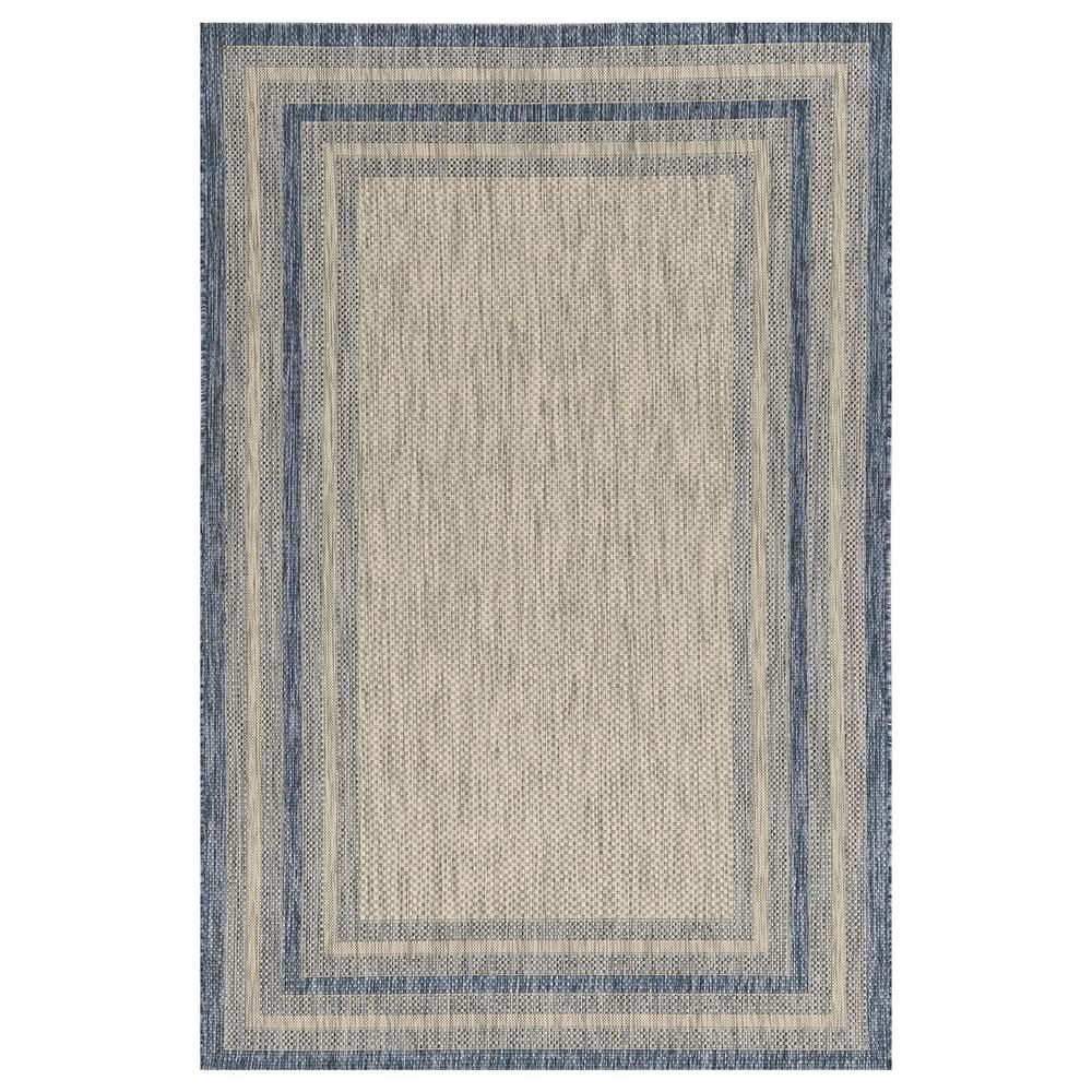 5' x 8'  Grey or  Denim Bordered UV Treated Area Rug - 353954. Picture 2