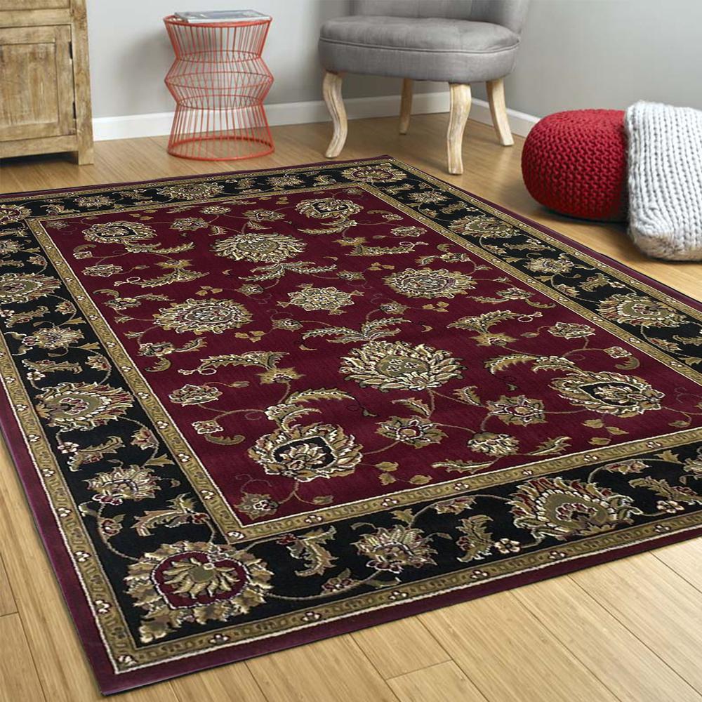 7' x 10'  Polypropylene Red or  Black Area Rug - 354161. Picture 5