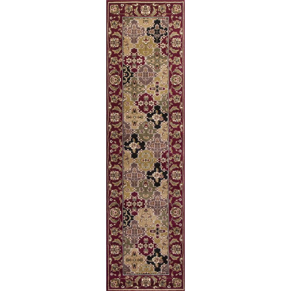8'x11' Red Machine Woven Traditional Quatrefoil Indoor Area Rug - 354177. Picture 4
