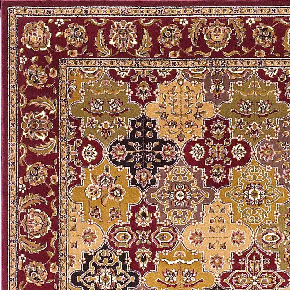 8'x11' Red Machine Woven Traditional Quatrefoil Indoor Area Rug - 354177. Picture 5