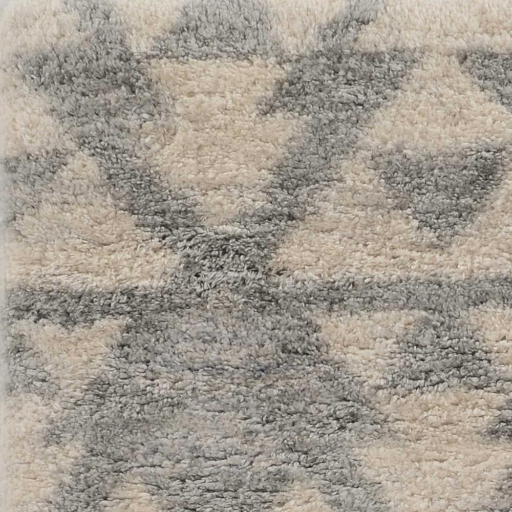 8'x10' Ivory Grey Machine Woven Geometric Indoor Area Rug - 354195. Picture 1