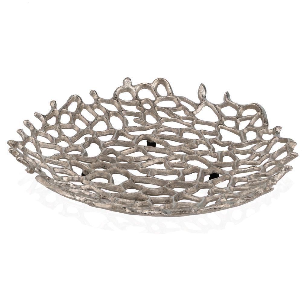 Modern Raw Silver Coral Centerpiece Plate - 354605. Picture 1