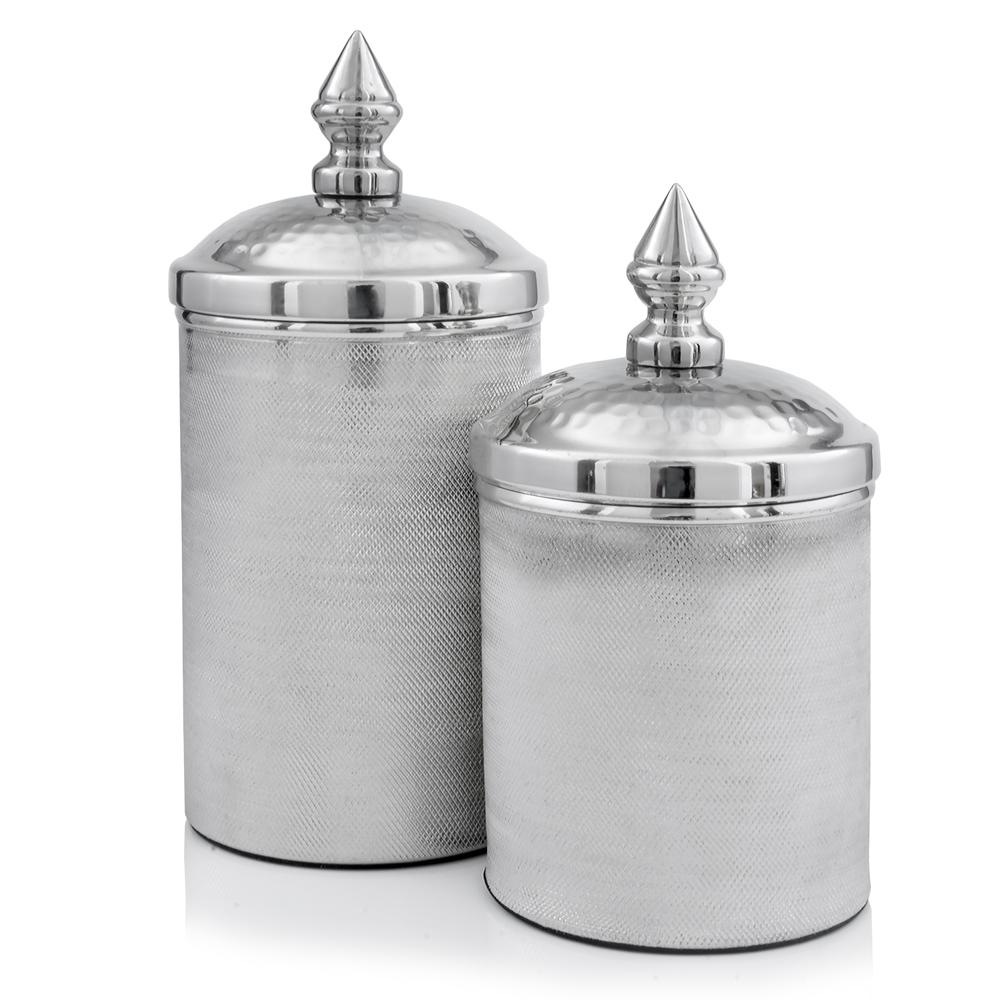 Silver Set of 2 Canisters - 354646. Picture 1